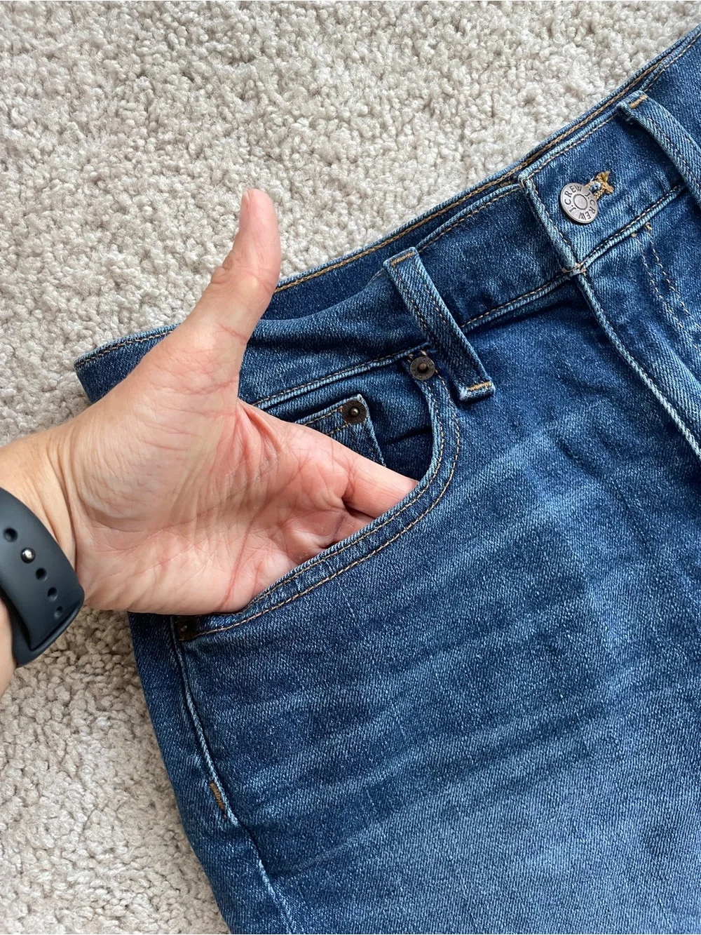J. Crew Factory Denim High Rise Frayed 5